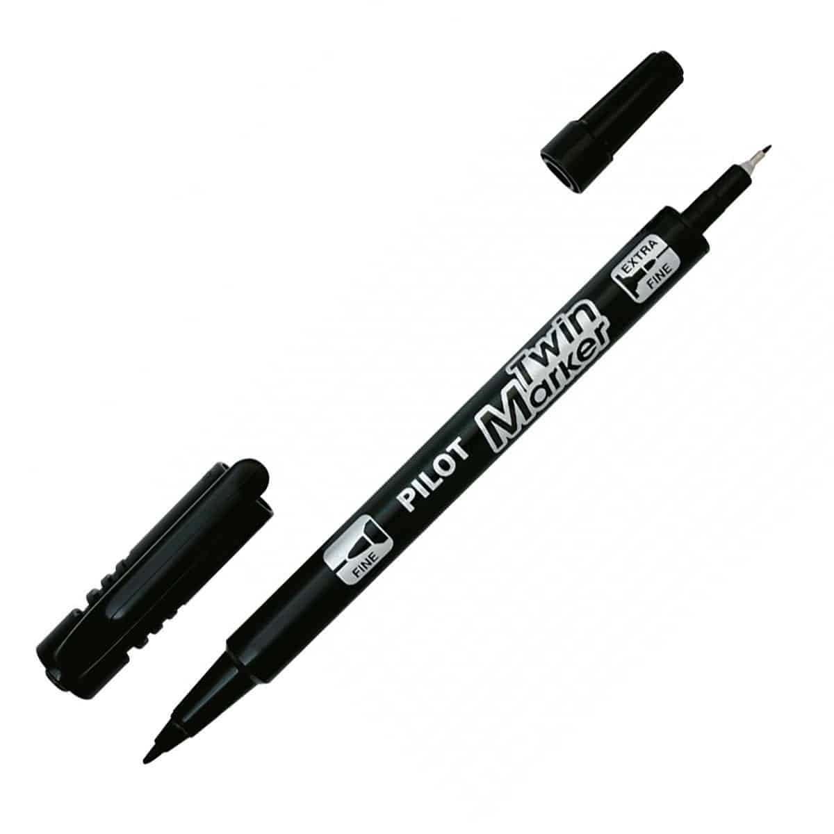 Pilot Twin Marker - Permanent Marker - Extra Fine/Fine Tip 