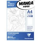 Clairefontaine Manga Paper - A4 storyboard paper - 1-fold layout