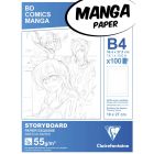 Clairefontaine Manga Paper - B4 storyboard paper - 1-fold layout