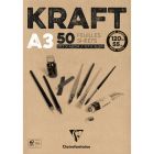Clairefontaine A3 block of Kraft paper - Brown