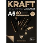 Clairefontaine Kraft paper A5 Block - Brown / Black