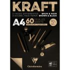 Clairefontaine Kraft paper A4 Block - Brown / Black