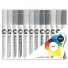 Molotow Aqua Color Brush Marker Grey Set