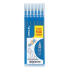 Pilot FriXion Ball - Set of 6 Blue Refills - Medium Tip