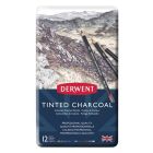 Derwent Tinted Charcoal 12 Pencils Tin