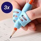 QBIX Three-point Pencil Grip with Finger Cups - 3 pieces in different colors