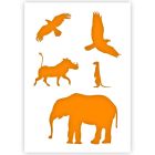 African Animals Stencil in 3 sizes