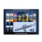 Vallejo Model Air Set - Ultra Airbrush + 10 Basic colours