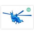QBIX Helicopter Stencil - A3 Size - 2 layers