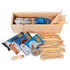 Modeling set in wooden box 6