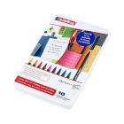 Edding 1200 fine felt-tip pens set of 10 in metal box