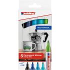 Edding 3000 permanent marker set of 5 cold colors