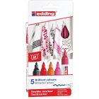 Edding 4500 Textile marker set of 5 warm colors