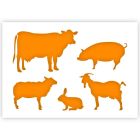 Farm Animals Stencil in 3 sizes