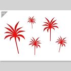 QBIX Palm trees stencil - A3 size