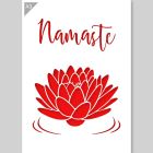 QBIX Lotus flower stencil - A3 size
