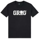 Grog Classic Logo T-shirt white on black