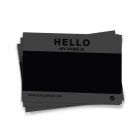 Hello My Name is stickers 50pcs - Black