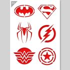 QBIX Superheroes Stencil - A3 size