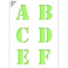 QBIX Letter stencil - A B C D E F - A3 Size