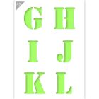 QBIX Letter stencil - G H I J K L - A3 Size