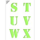 QBIX Letter stencil - S T U V W X - A3 Size