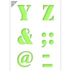 QBIX Letter stencil - Y Z & @ - A3 Size