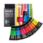 Liquitex Basics Acrylic paint set of 6 fluorescent colors - 22ml