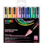 Posca PC5M markers set with 8 pastel colors