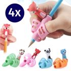 QBIX Three-point pencil grip writing aid for children - 8 parts with different animals