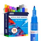 QBIX Acrylic Paint Marker Set Fine Tip - 18 Colors