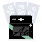 Decorative letter stencils set in 2 sizes
