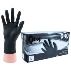 Qtop Q40 Black Nitrile Gloves 100x