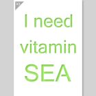 QBIX I Need Vitamin Sea Stencil - A3 Size
