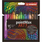 STABILO PointMax felt tip pens set of 15 colors