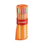 STABILO fineliner point 88 roll-up case with 30 colors