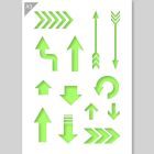 QBIX Arrows Stencil - A3 Format