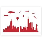 QBIX New York City Skyline Stencil - A3 Size