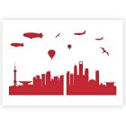 A3 Shanghai City Skyline Stencil