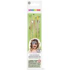 Snazaroo Make up brushes set of 3 - green