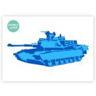 QBIX War Tank Stencil - A3 Format - 2 Layers
