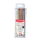 Uni-Ball Signo broad gel pen set of 4 metallics