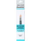 Winsor & Newton Foundation round watercolor brushes set of 3 pieces