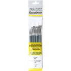 Winsor & Newton Foundation Acrylic paint brushes set of 6 with long handle