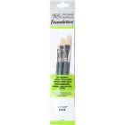 Winsor & Newton Foundation flat Oil Colour Brushes set of 3