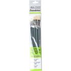 Winsor & Newton Foundation flat Oil paint brushes set of 6 with long handle