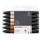 Winsor & Newton Promarker Brush set of 6 Skin tones