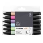 Winsor & Newton Promarker Brush set of 6 Pastel shades