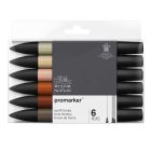 Winsor & Newton Promarker set of 6 Earth tones