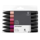 Winsor & Newton Promarker set of 6 shades of red